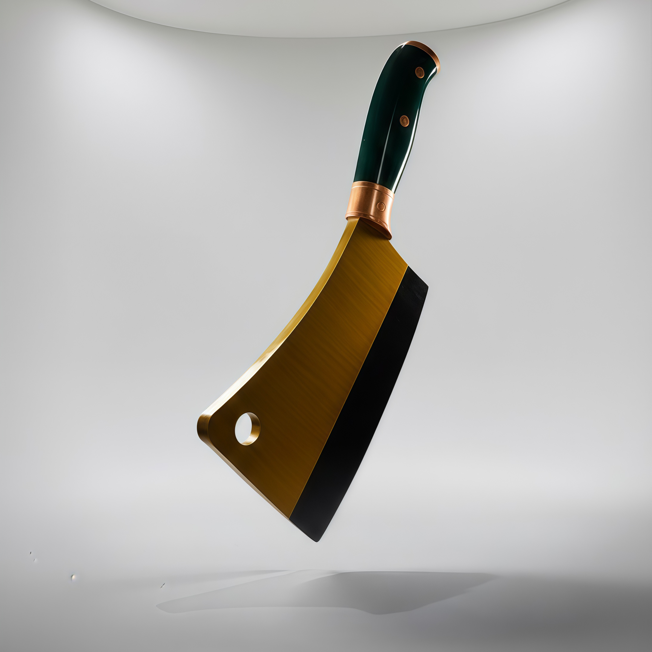 المان ساتور طلایی | Metal Sign – The Golden Cleaver جلوه‌ای جسورانه از فلز و هویت برند.