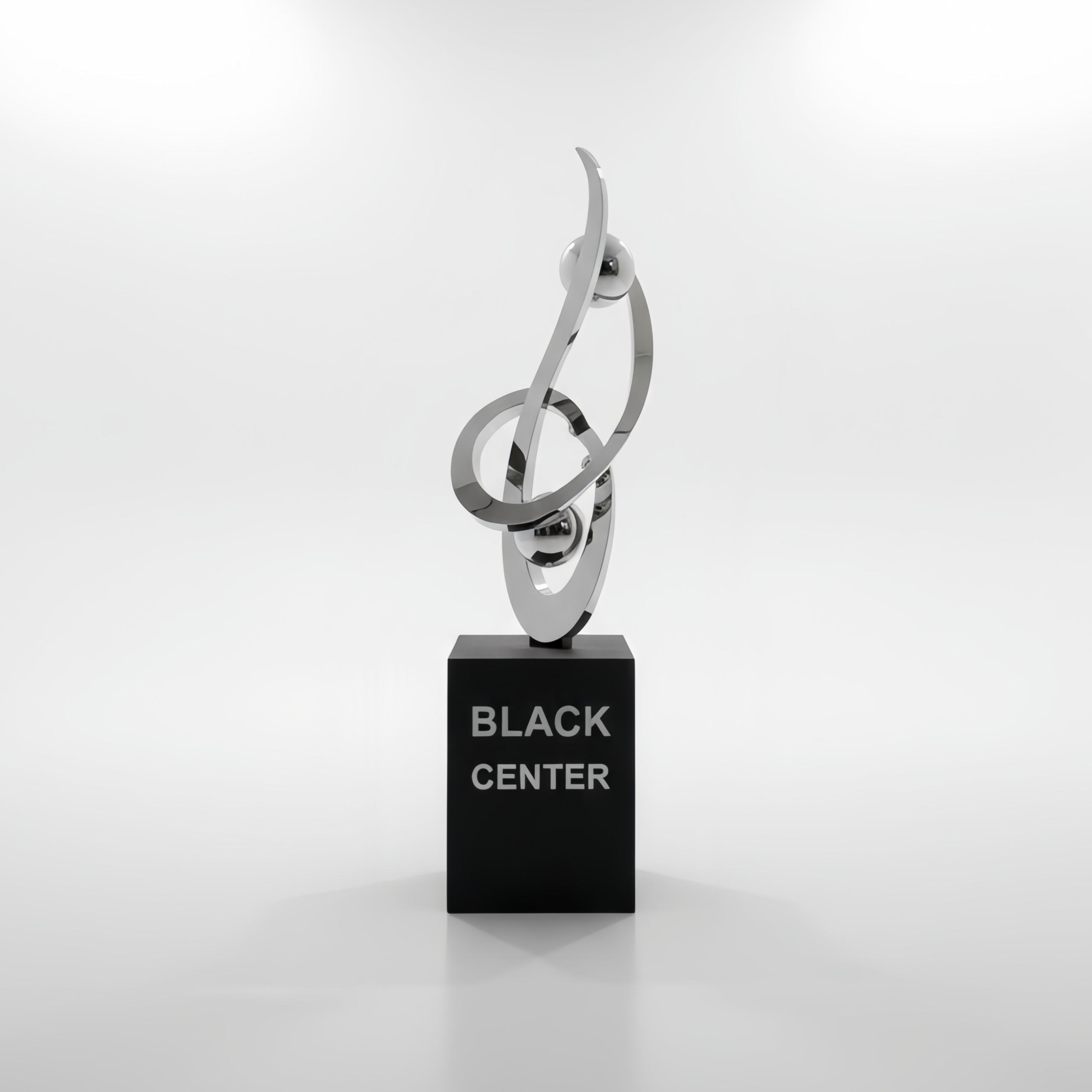 تندیس فلزی Black Center | Metal Sign – Sculpture of Motion